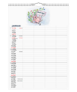 Alternative view of Liten familjekalender Glada Kossan | 2026