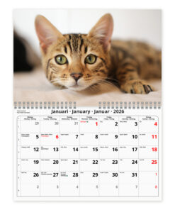 Alternative view of Katter- A4  väggkalender | 2026