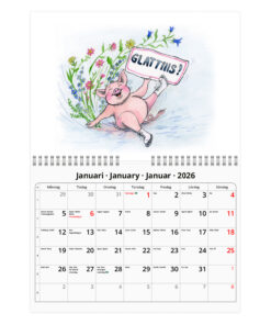 Alternative view of Glada Kossan liten väggkalender | 2026