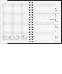 Alternative view of Veckonotes Svart Plast  | 2027