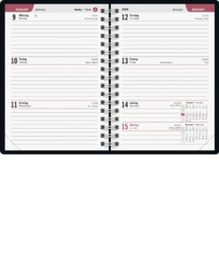 Alternative view of Veckokalender A6 Monstera Konstskinn | 2026