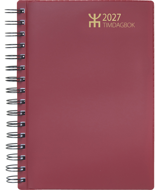 Timdagbok Bordeaux wire-o 2027