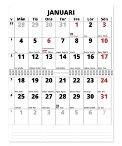 Alternative view of Tydlig- A4  väggkalender | 2027