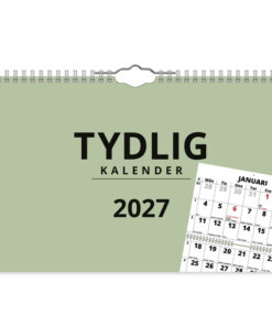 Tydlig- A4  väggkalender | 2027